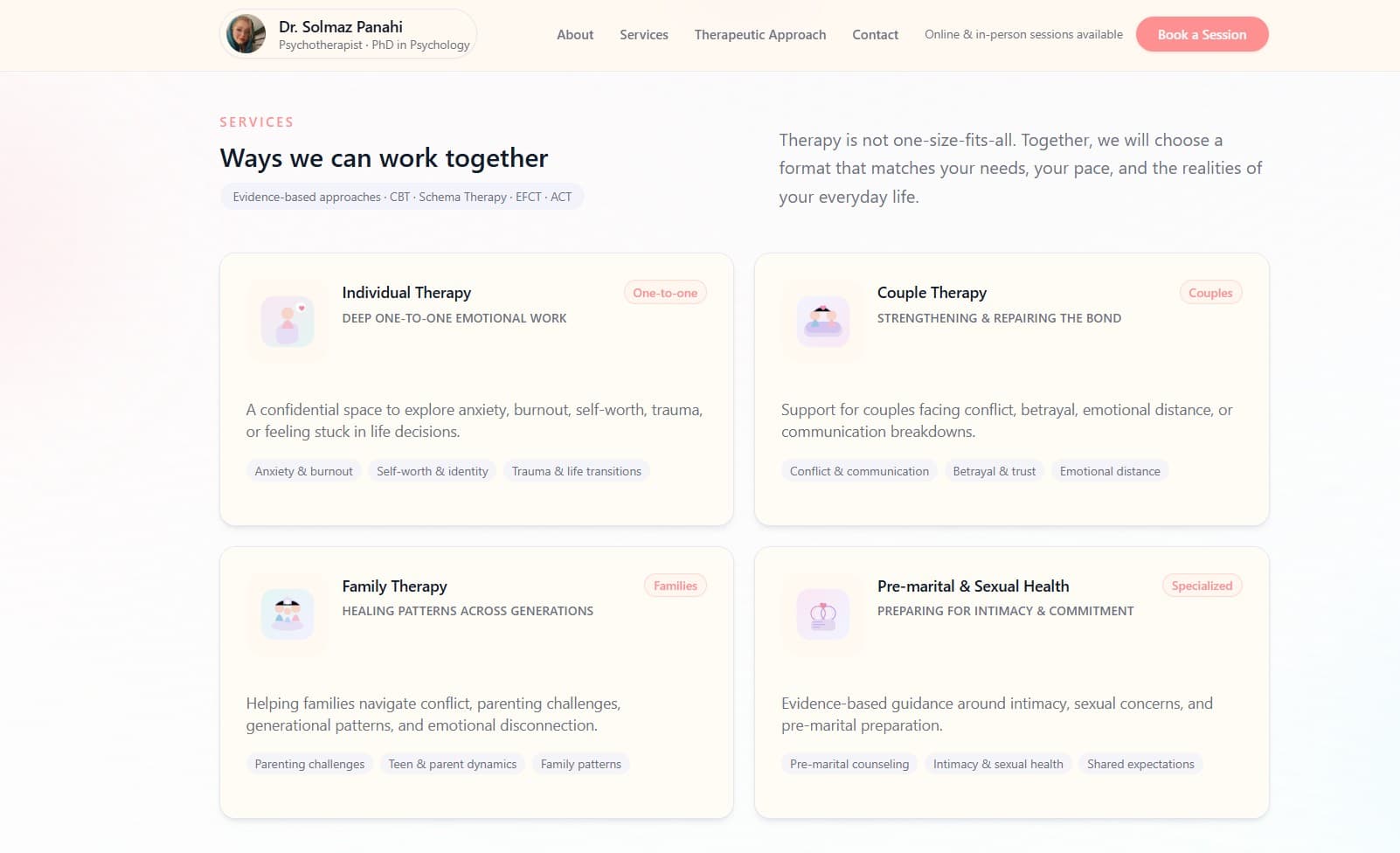 Solmaz Therapy – وب‌سایت شخصی دکتر سولماز